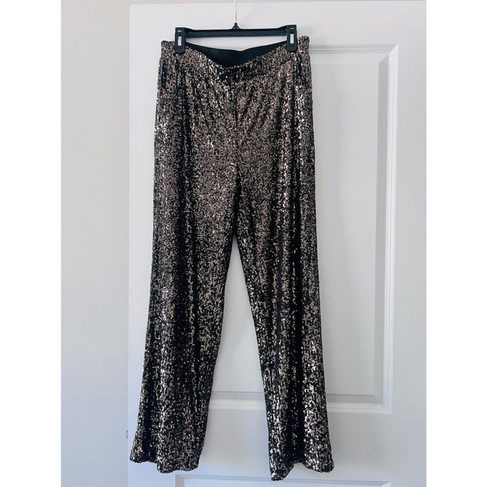 Cable & Gauge Womens Sequin Pull-On Pants Size Medium - Picture 4 of 5